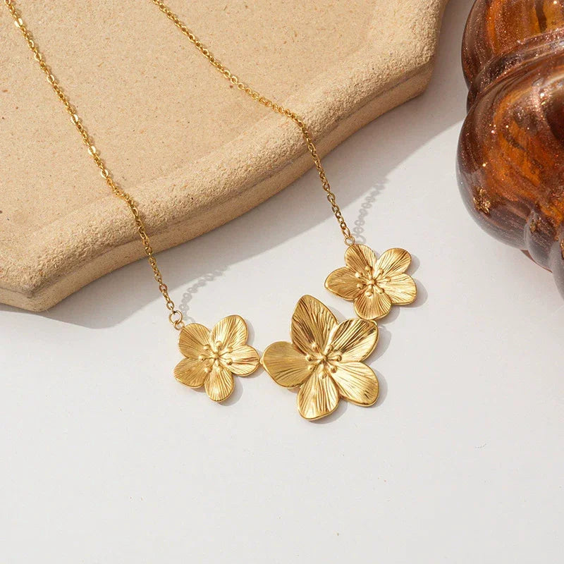 [Echo Fine]Millie Gold Flower Necklace
