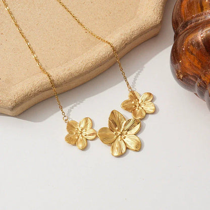 [Echo Fine]Millie Gold Flower Necklace