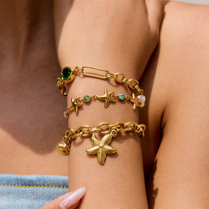 [Echo Fine]Melanie Emerald Pearl Bracelet