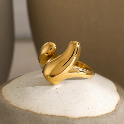 [Echo Fine]Abstract Gold Ring