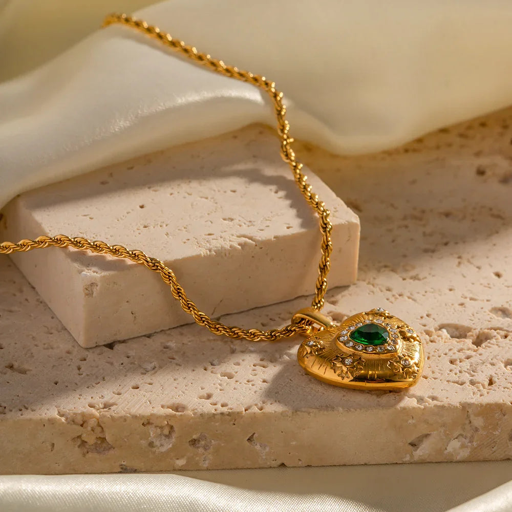 [Echo Fine]Caelus Gold Heart Necklace