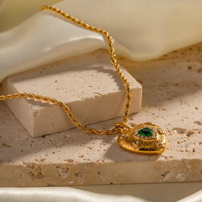 [Echo Fine]Caelus Gold Heart Necklace