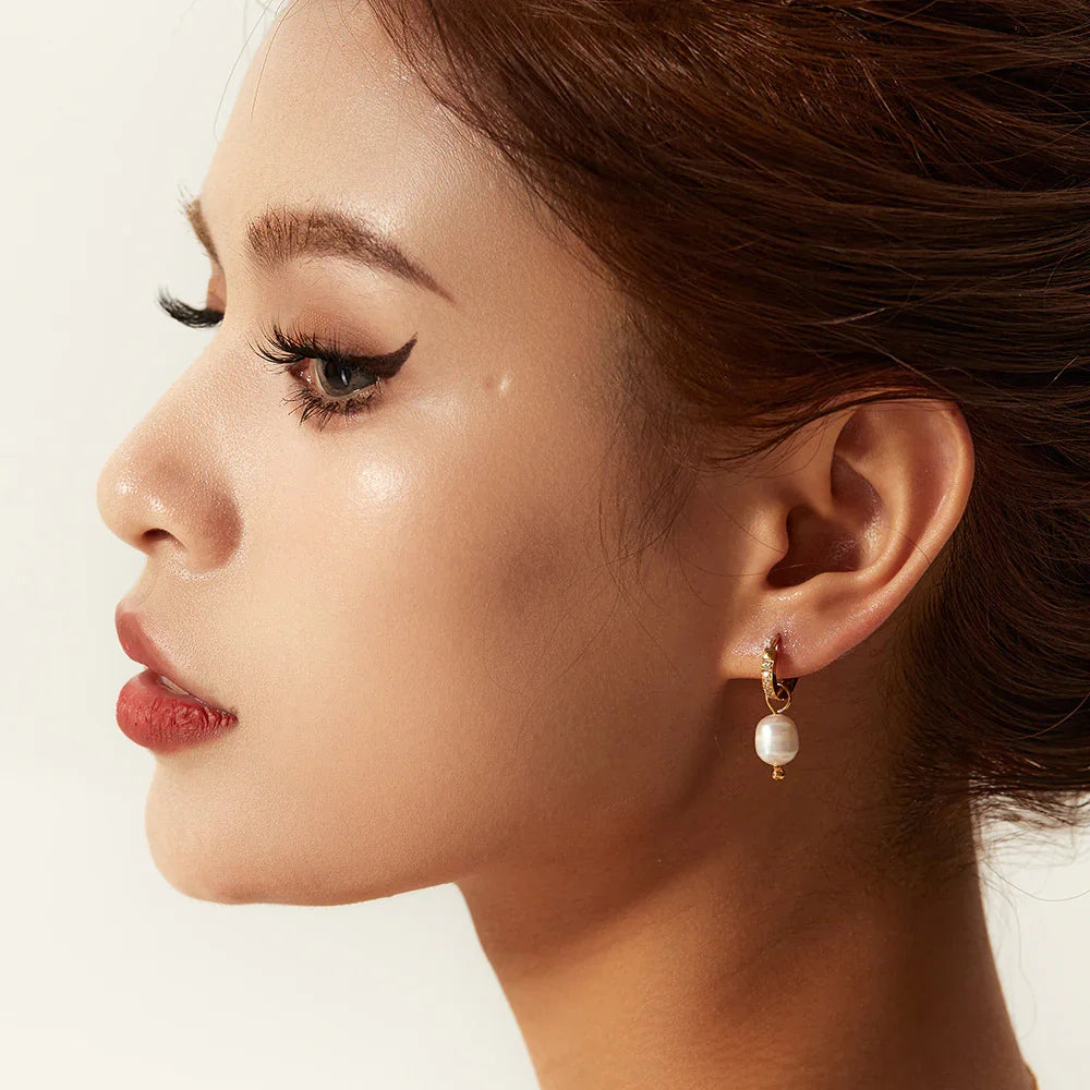 [Echo Fine]Sara Pearl Earrings