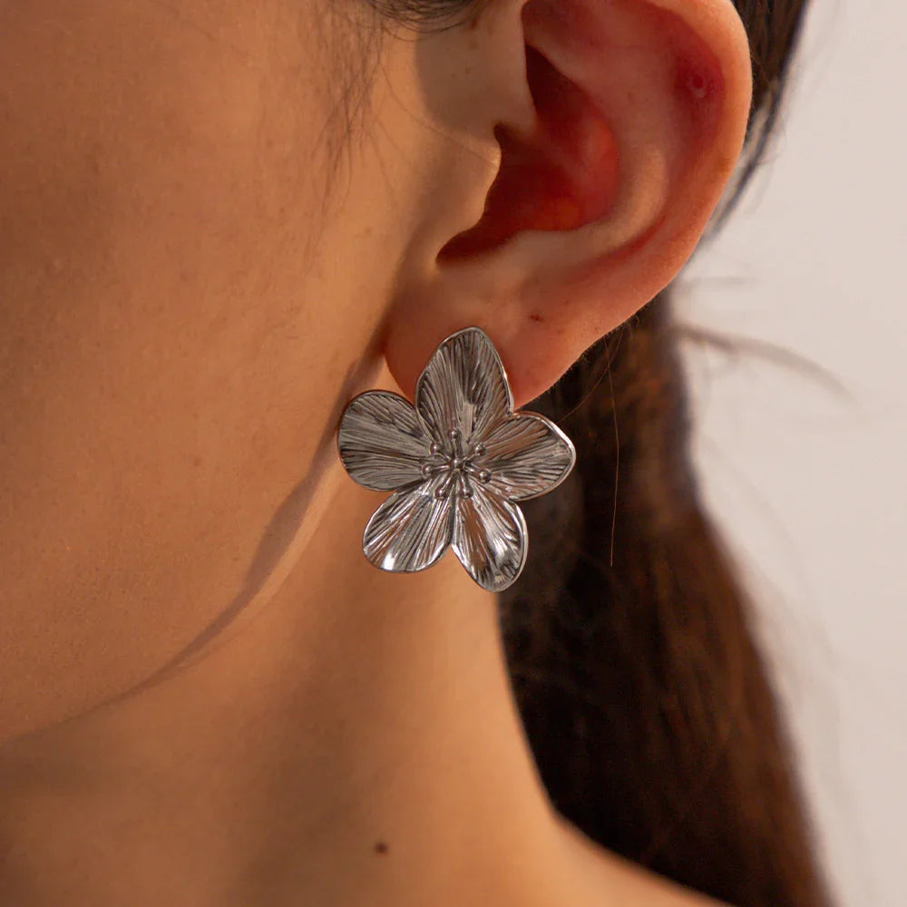 [Echo Fine]Allysa Flower Gold Earrings