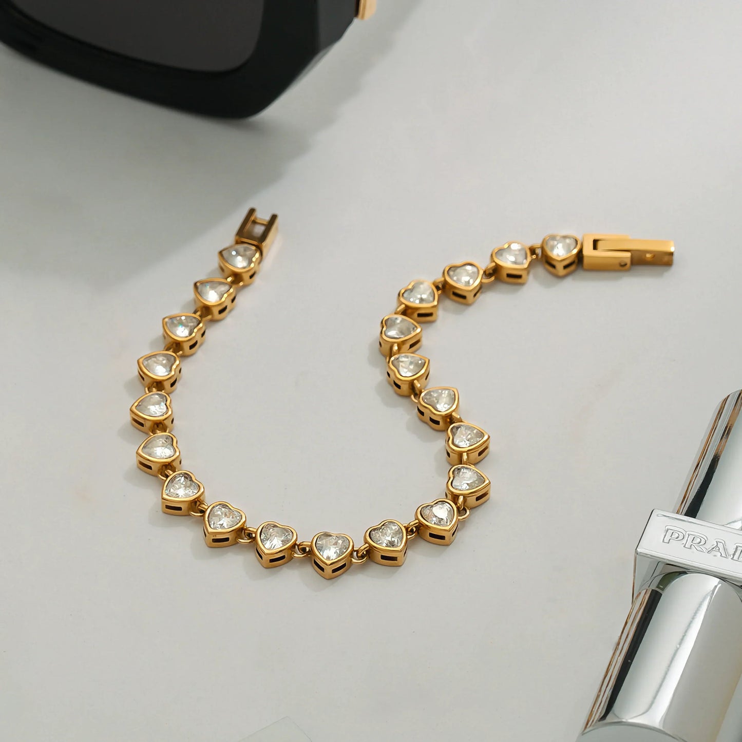 [Echo Fine]Romani Heart Shaped Tennis Bracelet