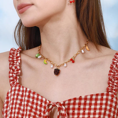 [Echo Fine]Michelle Fruit Charm Gold Necklace