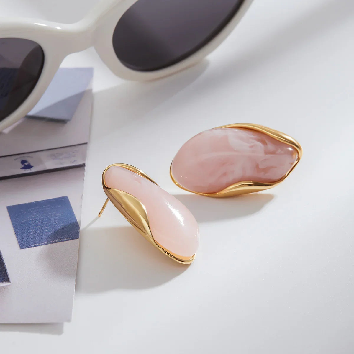 [Echo Fine]Amelise Polished Gemstone Earrings