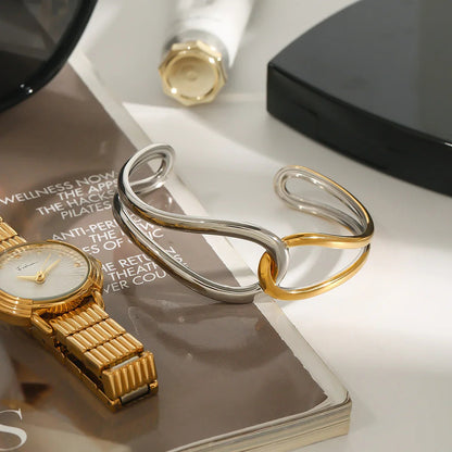 [Echo Fine]Noria Two Tone Gold Bangle