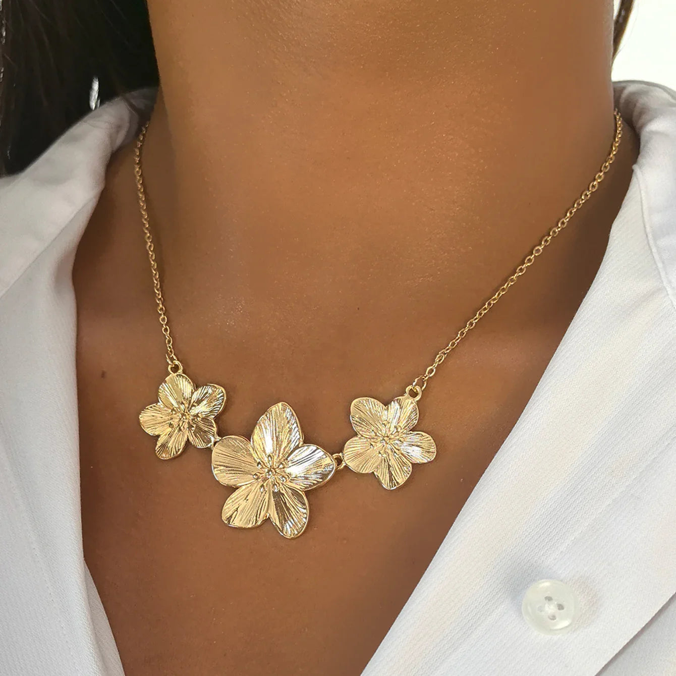 [Echo Fine]Millie Gold Flower Necklace