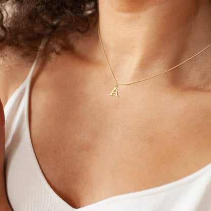 [Echo Fine]Therese Letter Initial Gold Necklace