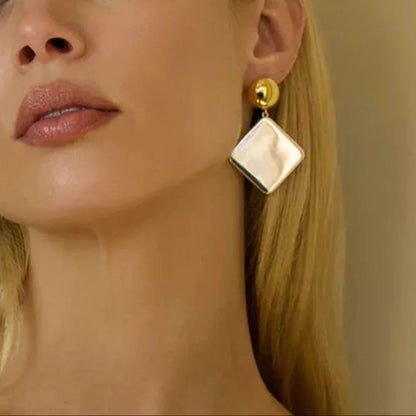 [Echo Fine]Kelly Geometric Drop Earrings