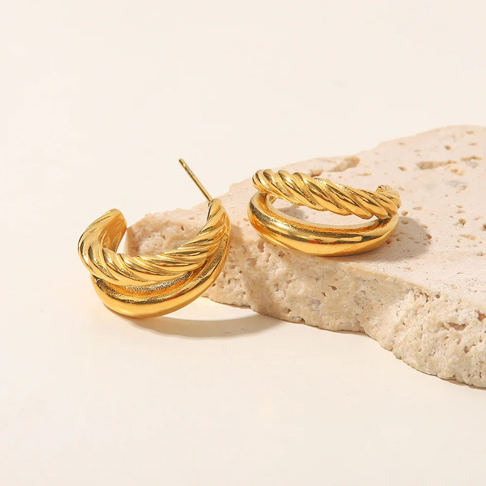 [Echo Fine]Cecilia Layered Earrings