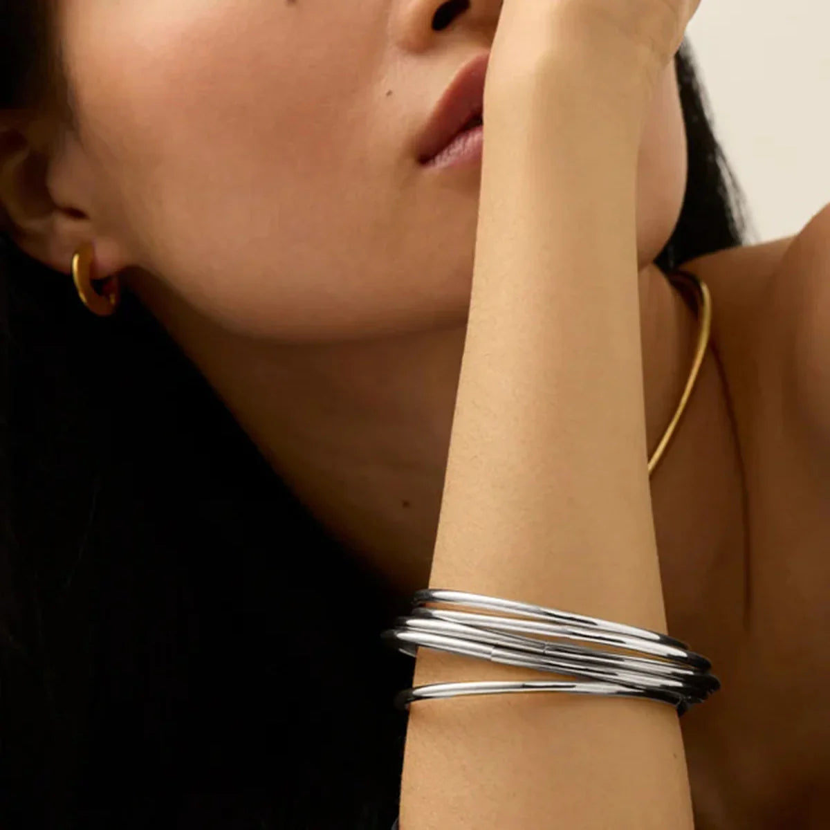 [Echo Fine]Shannon Gold Bangle Set