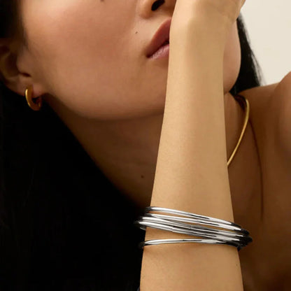 [Echo Fine]Shannon Gold Bangle Set
