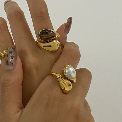 [Echo Fine]Mara Amber Pearl Ring