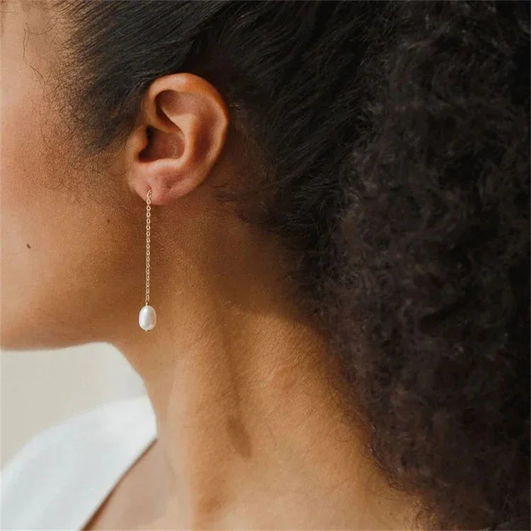 [Echo Fine]Tessa Pearl Tassel Earrings