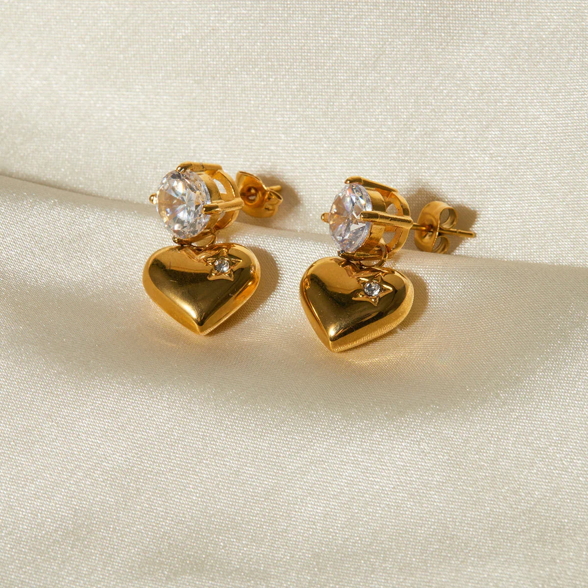[Echo Fine]Emmeline Heart Gold Earrings