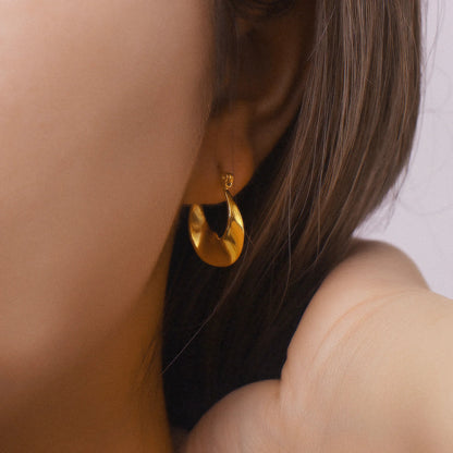 [Echo Fine]Esti Irregular Hoop Earrings