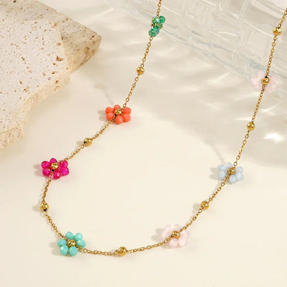 [Echo Fine]Azalea Floral Gold Necklace