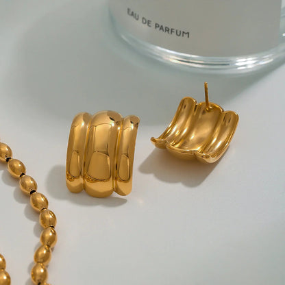 [Echo Fine]Angela Gold Arch Earrings
