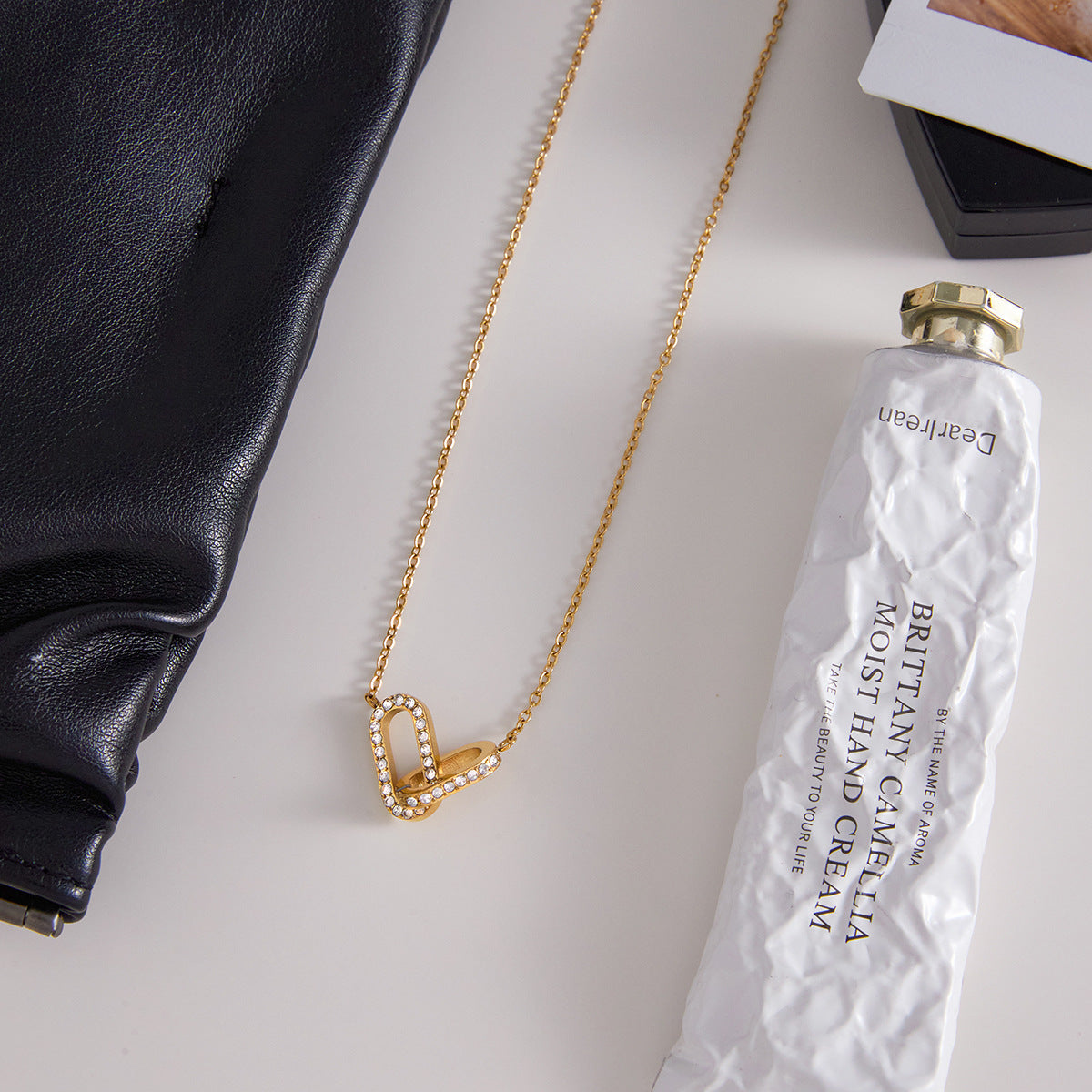 [Echo Fine]Zoelle Interlocking Diamond Pendant