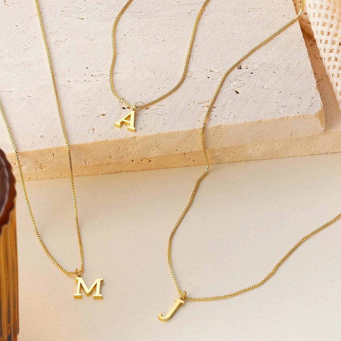 [Echo Fine]Therese Letter Initial Gold Necklace