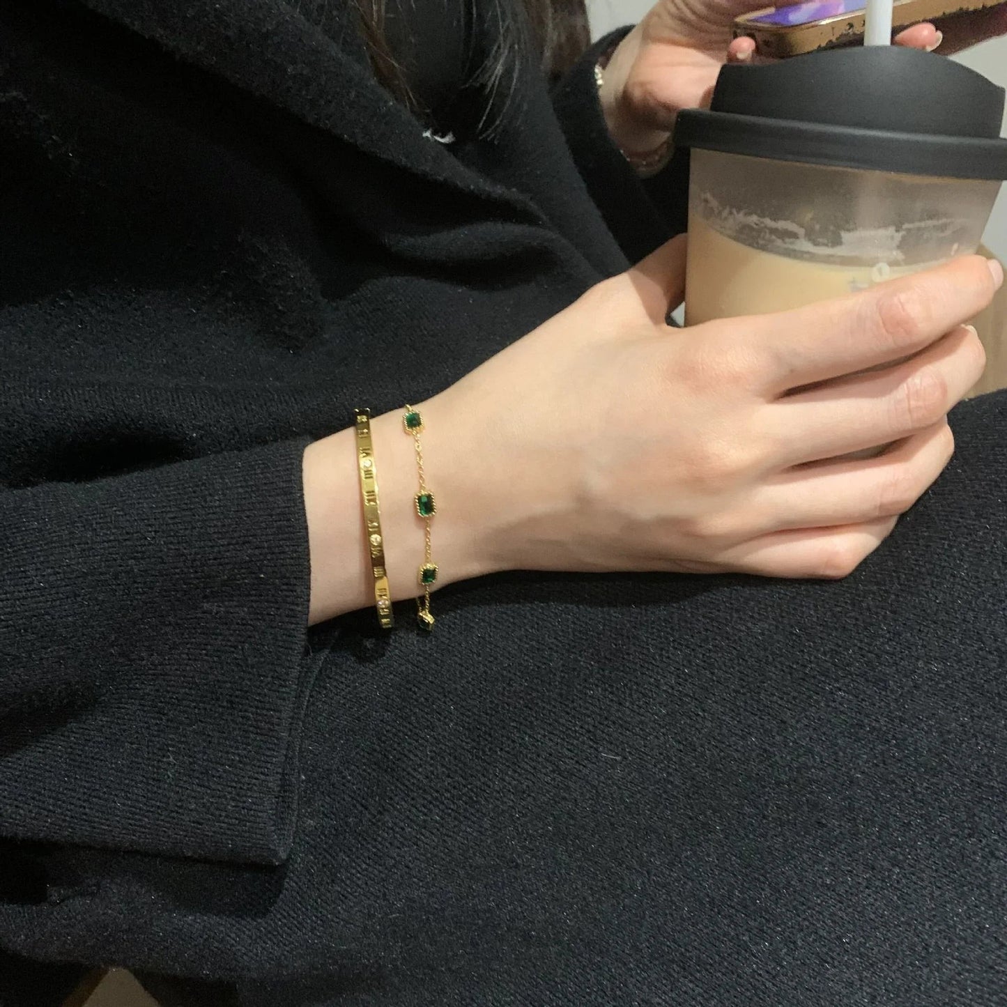 [Echo Fine]Erin Green Bracelet