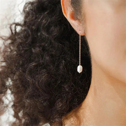 [Echo Fine]Tessa Pearl Tassel Earrings