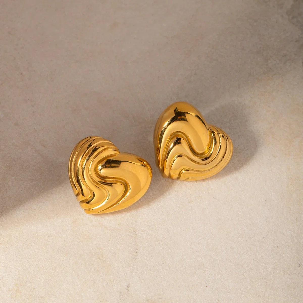 [Echo Fine]Milena Heart Gold Earrings