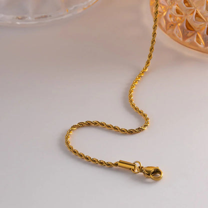 [Echo Fine]Calle Rope Chain Gold Necklace