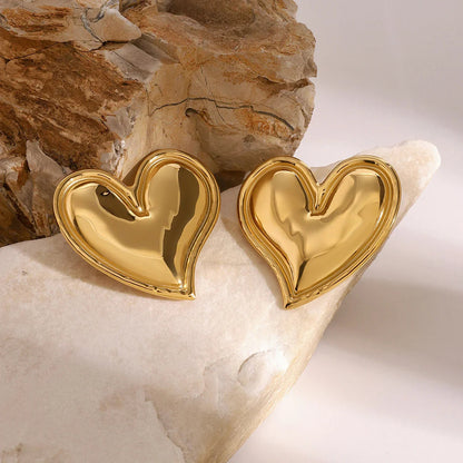 [Echo Fine]Liora Gold Heart Earrings