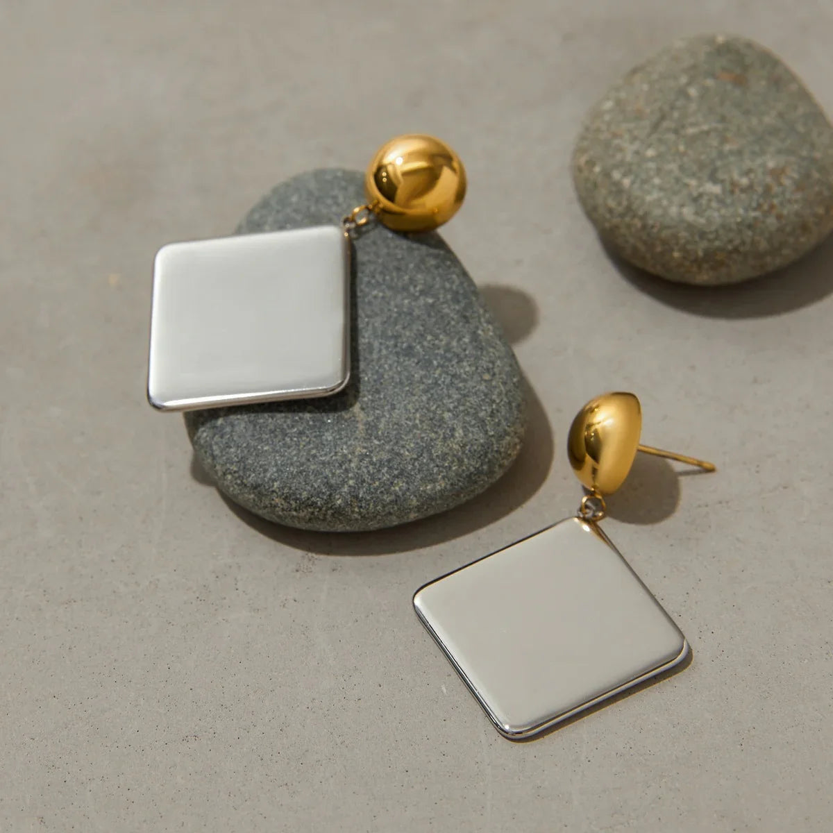 [Echo Fine]Kelly Geometric Drop Earrings
