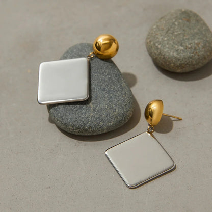 [Echo Fine]Kelly Geometric Drop Earrings