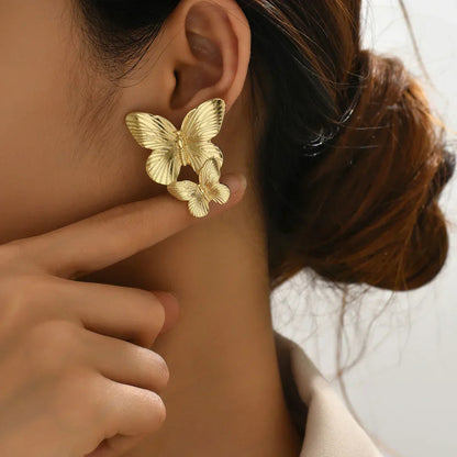 [Echo Fine]Butterfly Gold Earrings
