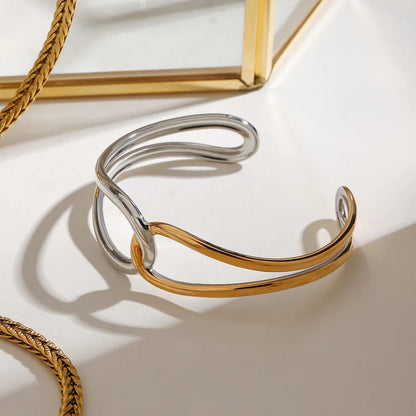 [Echo Fine]Noria Two Tone Gold Bangle