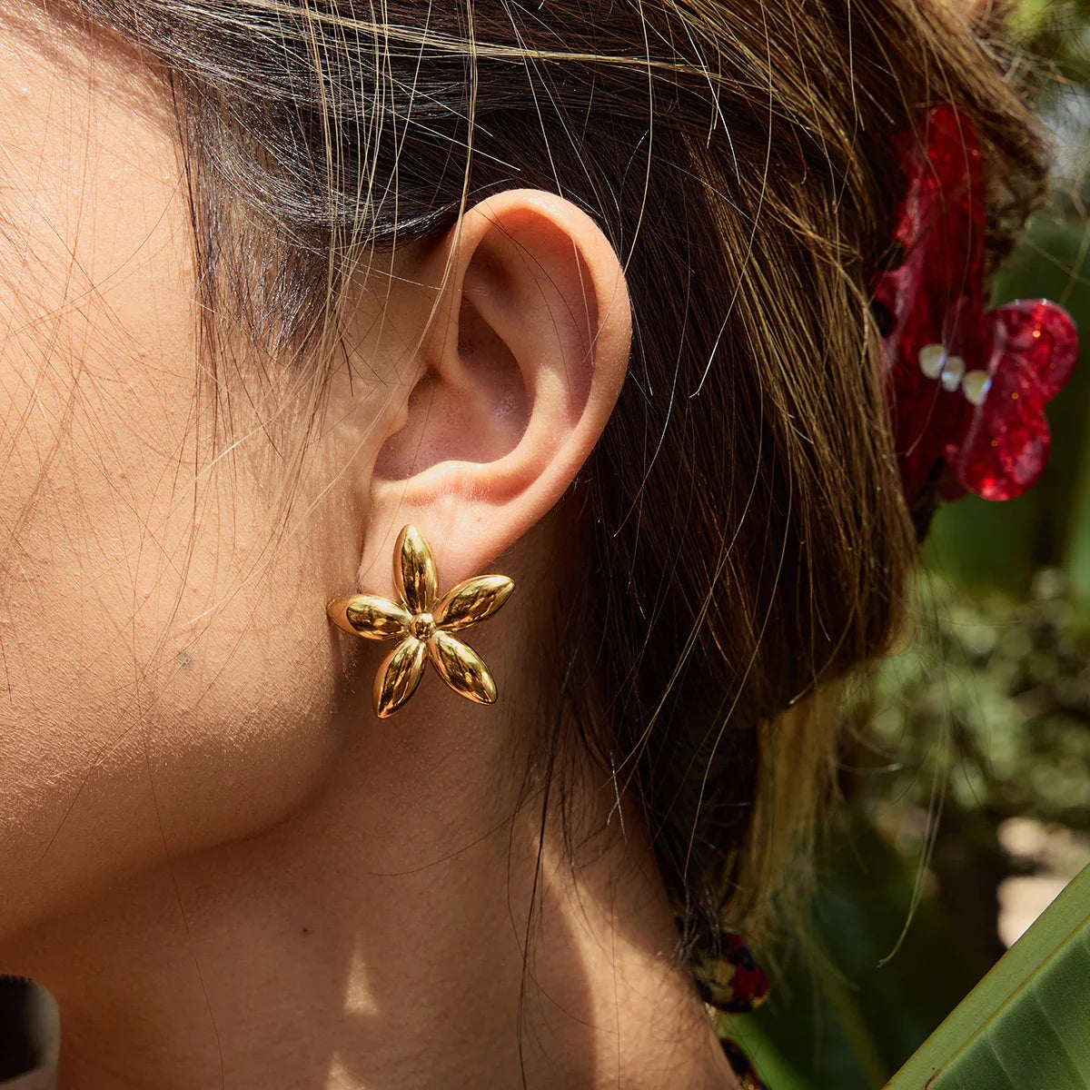 [Echo Fine]Monica Floral Gold Earrings