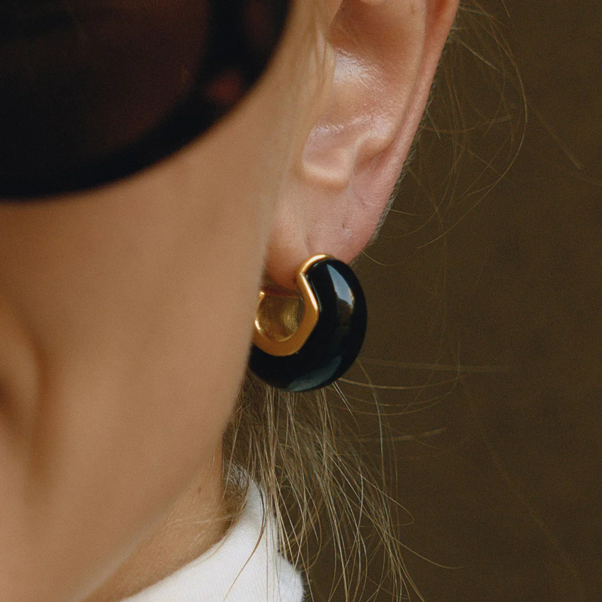 [Echo Fine]Lexi Chunky Enamel Hoops