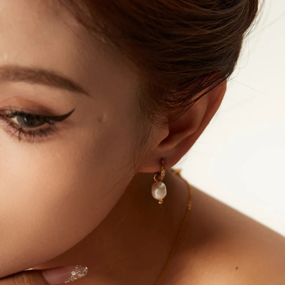 [Echo Fine]Sara Pearl Earrings