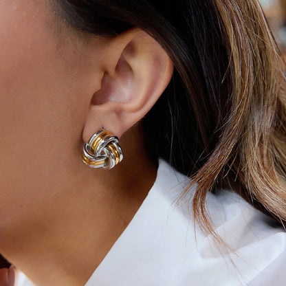 [Echo Fine]Avielle Chunky Gold Knot Earrings