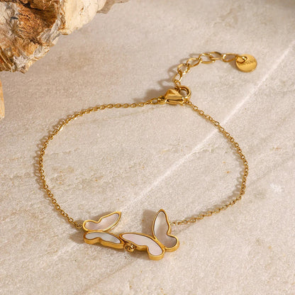 [Echo Fine]Blaire Butterfly Pearl Bracelet