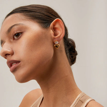 [Echo Fine]Emmeline Heart Gold Earrings