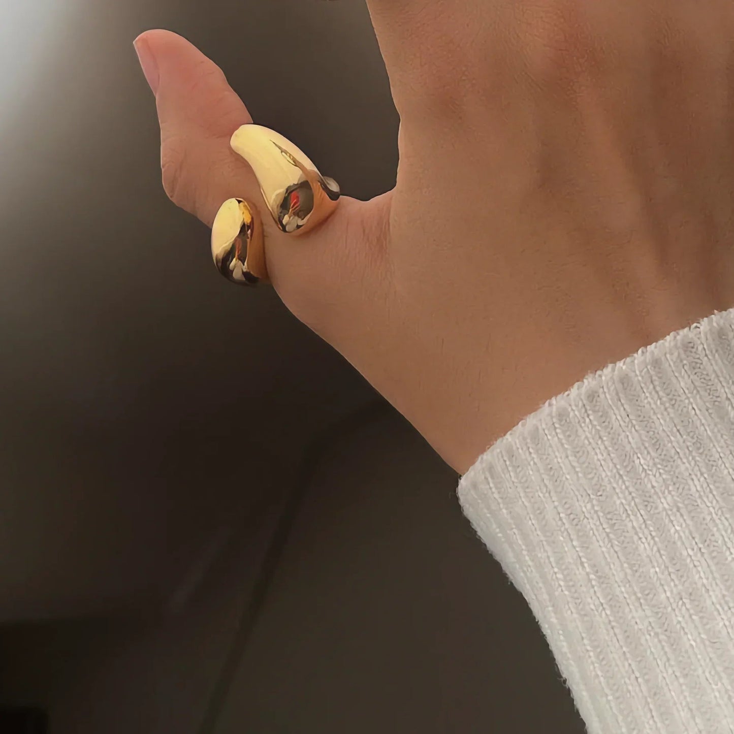 [Echo Fine]Abstract Gold Ring