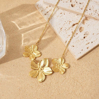 [Echo Fine]Millie Gold Flower Necklace
