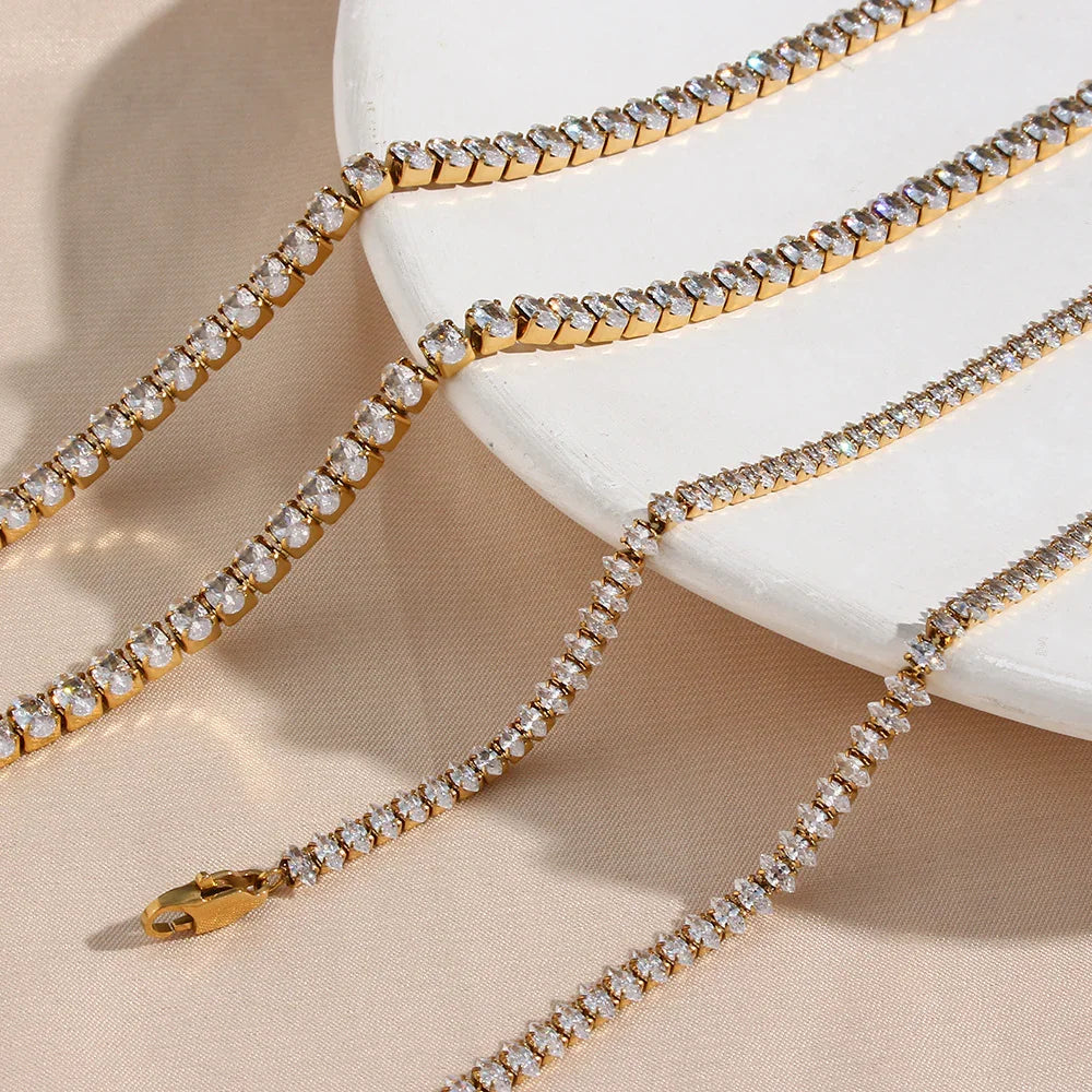 [Echo Fine]Wisteria Diamond Tennis Necklace