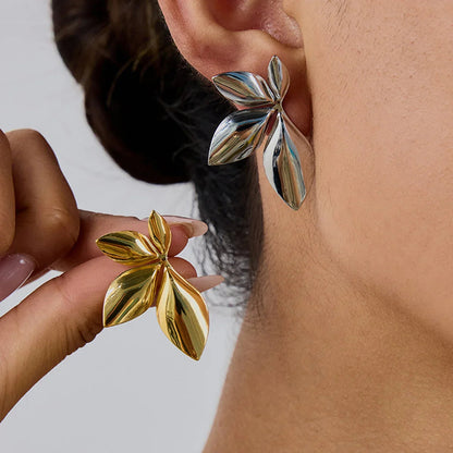 [Echo Fine]Velle Gold Petal Earrings