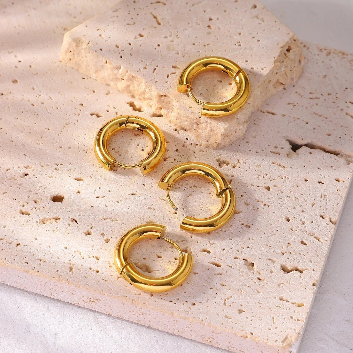 [Echo Fine]Bold Round Hoops