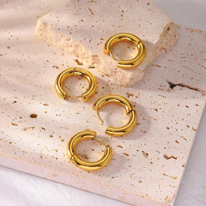 [Echo Fine]Bold Round Hoops