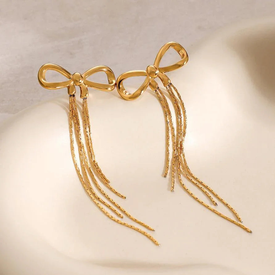 [Echo Fine]Yvette Bow Earrings