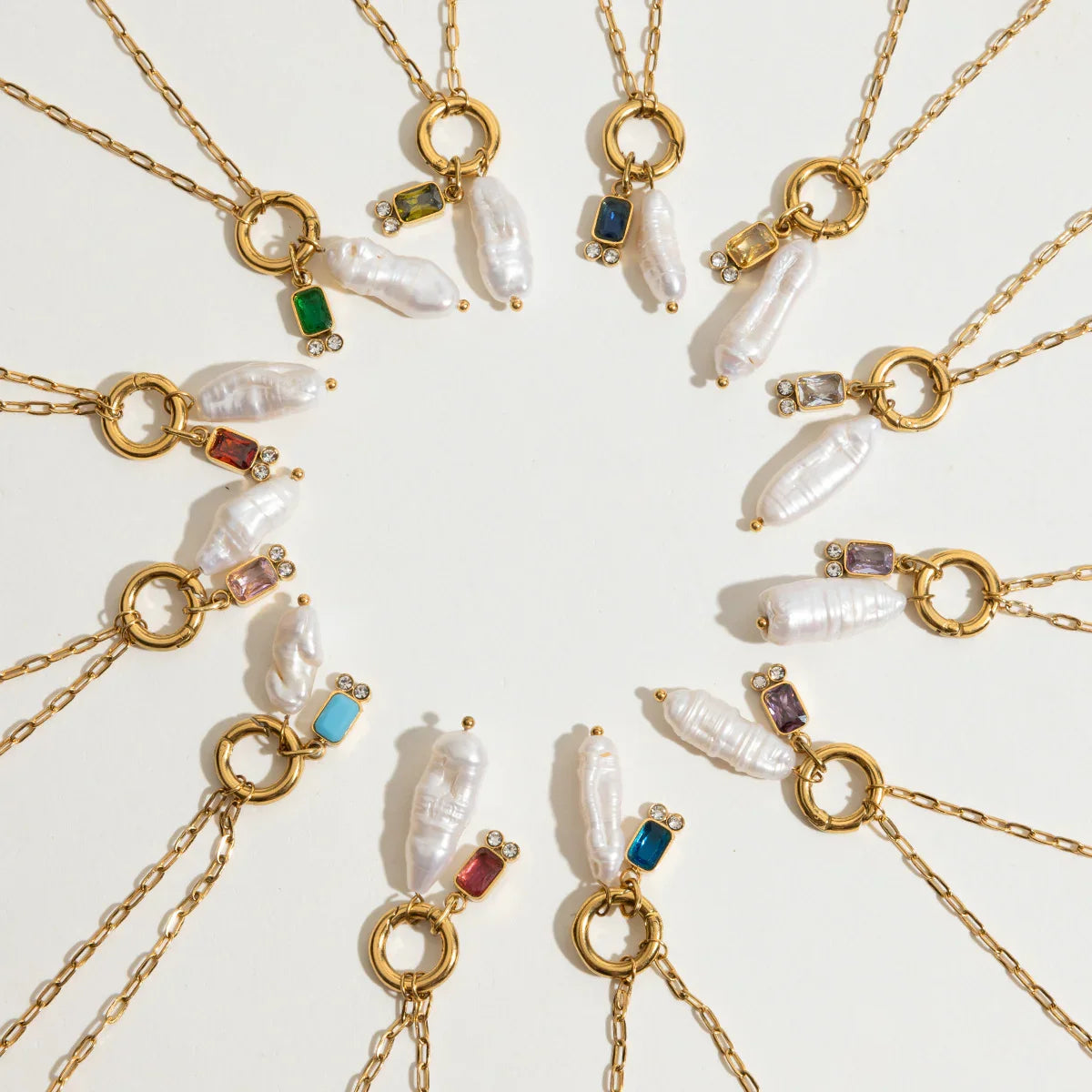 [Echo Fine]Caitlin Birthstone Pearl Necklace