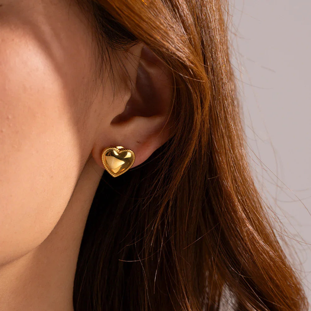 [Echo Fine]Ruth Heart Gold Earrings